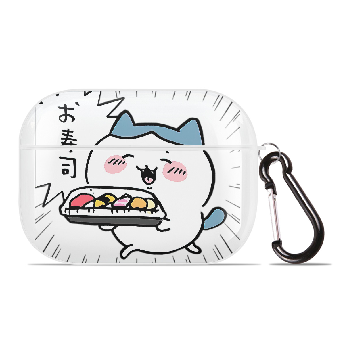 （画像用） ちいかわ ハチワレ Chii-kawa hachiware 【AirPods Pro用】ハードシェル保護ケース 耐衝撃・防指紋・カラビナ付き商品仕様