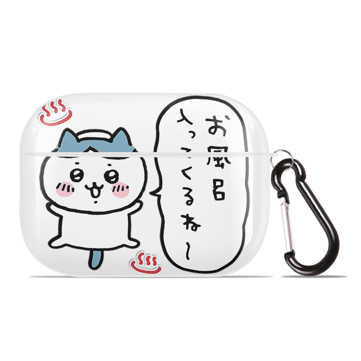 （画像用） ちいかわ ハチワレ Chii-kawa hachiware 【AirPods Pro用】ハードシェル保護ケース 耐衝撃・防指紋・カラビナ付き商品仕様