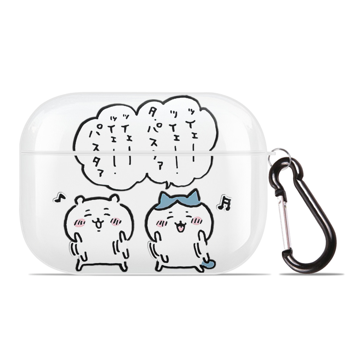 （画像用） ちいかわ ハチワレ Chii-kawa hachiware 【AirPods Pro用】ハードシェル保護ケース 耐衝撃・防指紋・カラビナ付き商品仕様