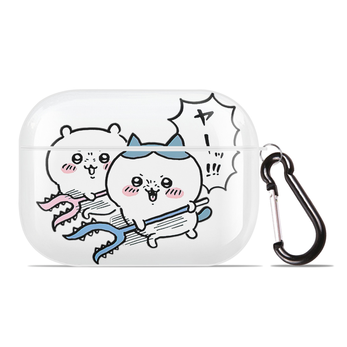 （画像用） ちいかわ ハチワレ Chii-kawa hachiware 【AirPods Pro用】ハードシェル保護ケース 耐衝撃・防指紋・カラビナ付き商品仕様