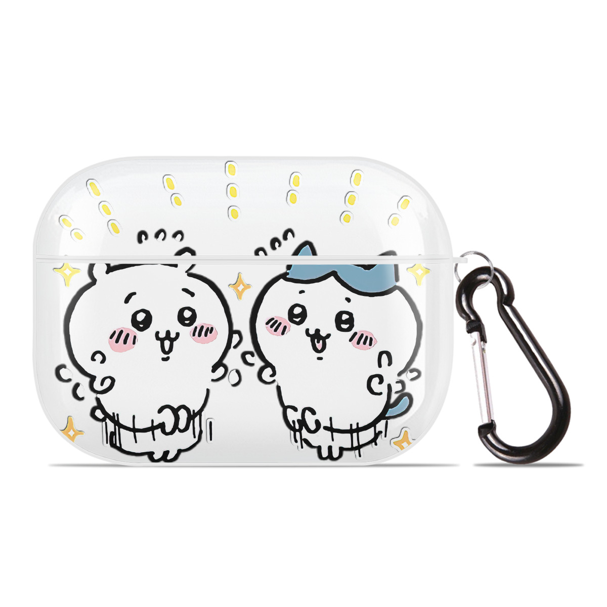 （画像用） ちいかわ ハチワレ Chii-kawa hachiware 【AirPods Pro用】ハードシェル保護ケース 耐衝撃・防指紋・カラビナ付き商品仕様