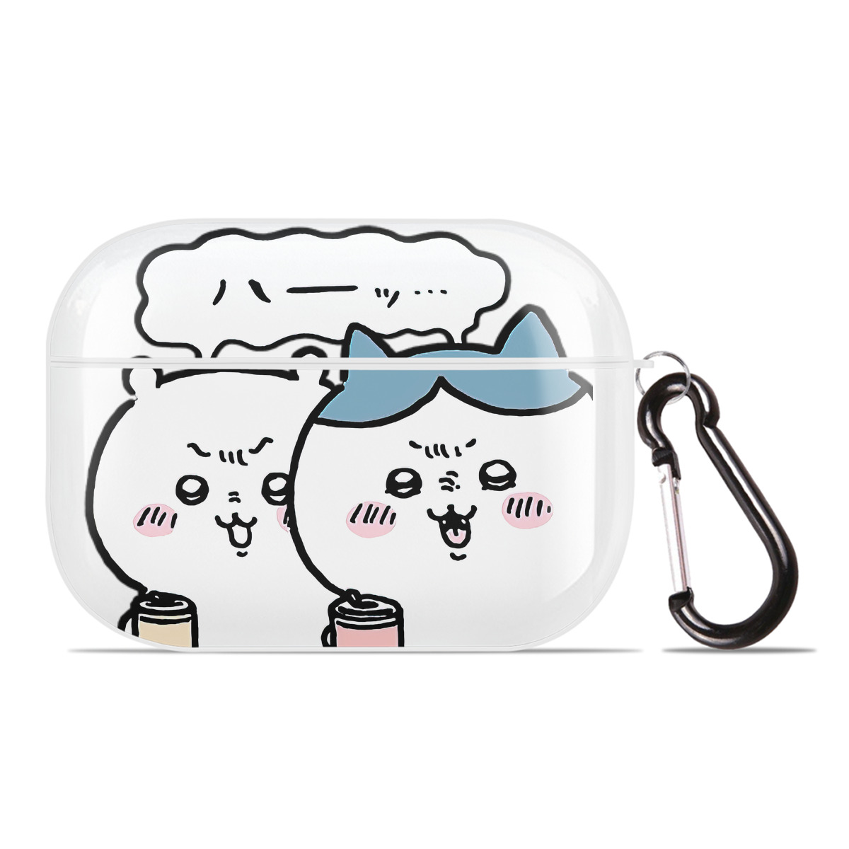 （画像用） ちいかわ ハチワレ Chii-kawa hachiware 【AirPods Pro用】ハードシェル保護ケース 耐衝撃・防指紋・カラビナ付き商品仕様