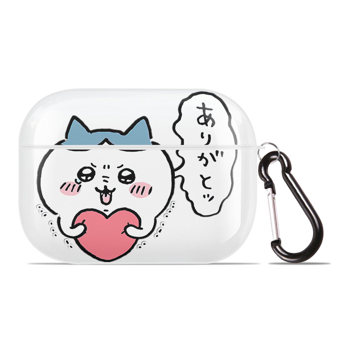 （画像用） ちいかわ ハチワレ Chii-kawa hachiware 【AirPods Pro用】ハードシェル保護ケース 耐衝撃・防指紋・カラビナ付き商品仕様