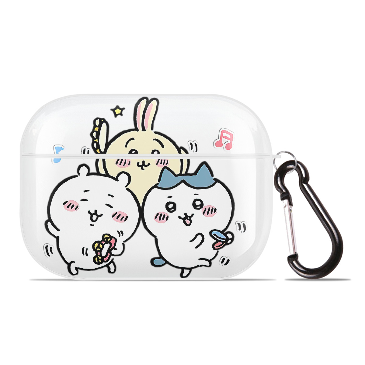 （画像用） ちいかわ ハチワレ Chii-kawa hachiware 【AirPods Pro用】ハードシェル保護ケース 耐衝撃・防指紋・カラビナ付き商品仕様