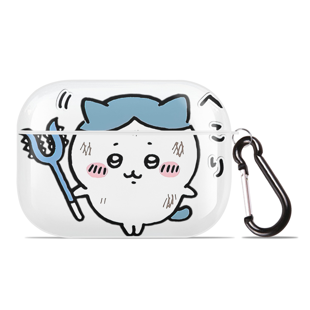 （画像用） ちいかわ ハチワレ Chii-kawa hachiware 【AirPods Pro用】ハードシェル保護ケース 耐衝撃・防指紋・カラビナ付き商品仕様