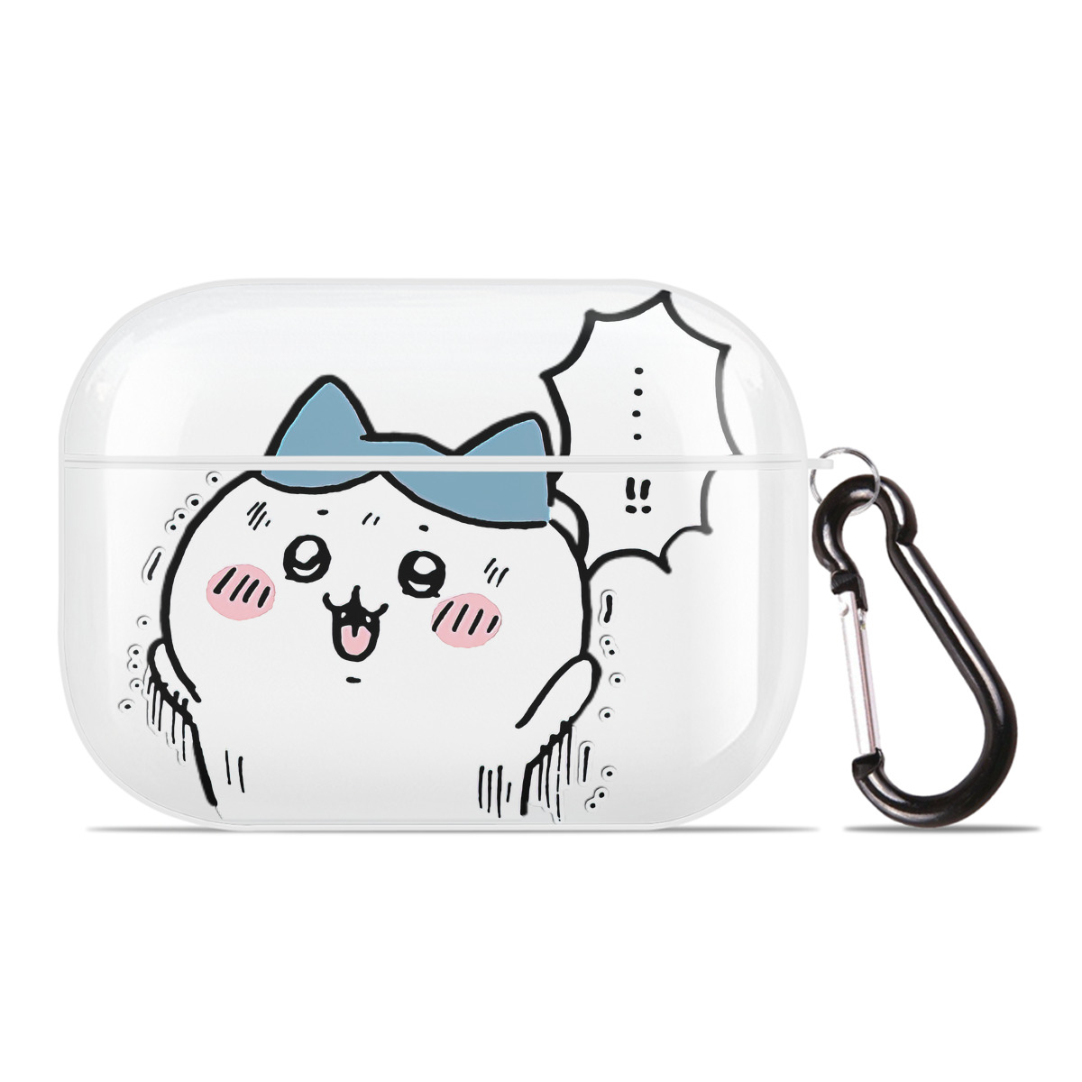 （画像用） ちいかわ ハチワレ Chii-kawa hachiware 【AirPods Pro用】ハードシェル保護ケース 耐衝撃・防指紋・カラビナ付き商品仕様