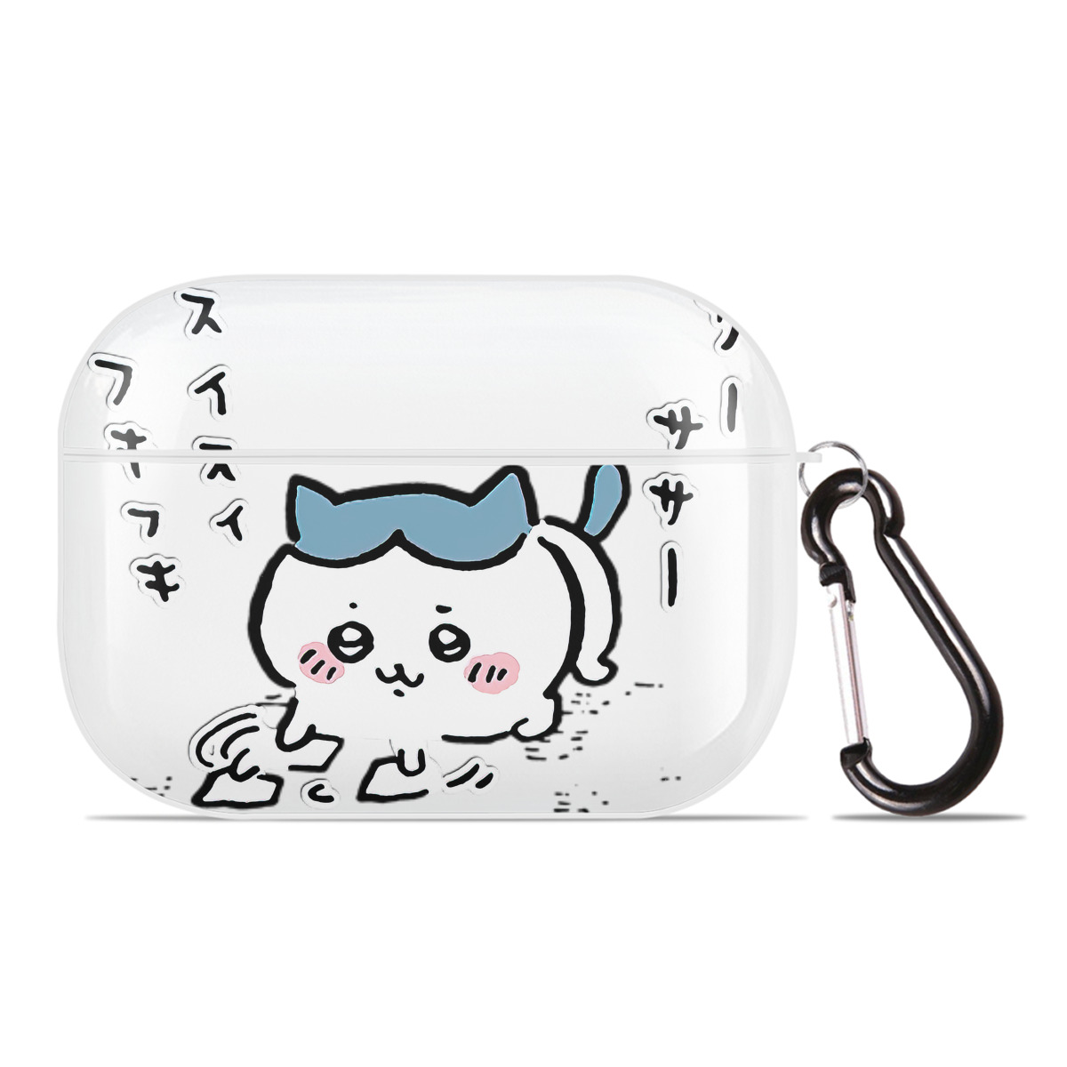 （画像用） ちいかわ ハチワレ Chii-kawa hachiware 【AirPods Pro用】ハードシェル保護ケース 耐衝撃・防指紋・カラビナ付き商品仕様
