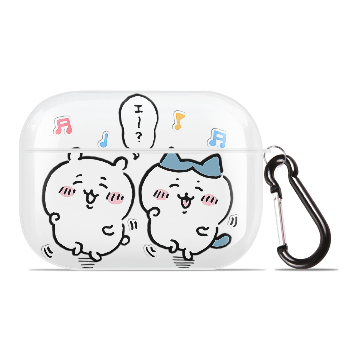 （画像用） ちいかわ ハチワレ Chii-kawa hachiware 【AirPods Pro用】ハードシェル保護ケース 耐衝撃・防指紋・カラビナ付き商品仕様