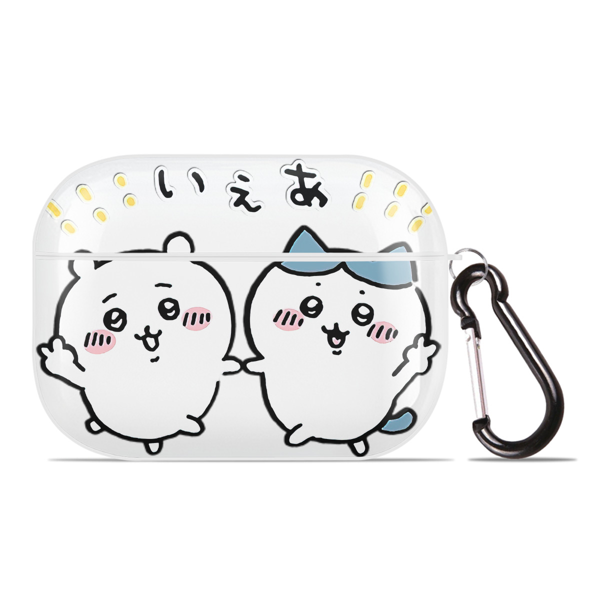 （画像用） ちいかわ ハチワレ Chii-kawa hachiware 【AirPods Pro用】ハードシェル保護ケース 耐衝撃・防指紋・カラビナ付き商品仕様