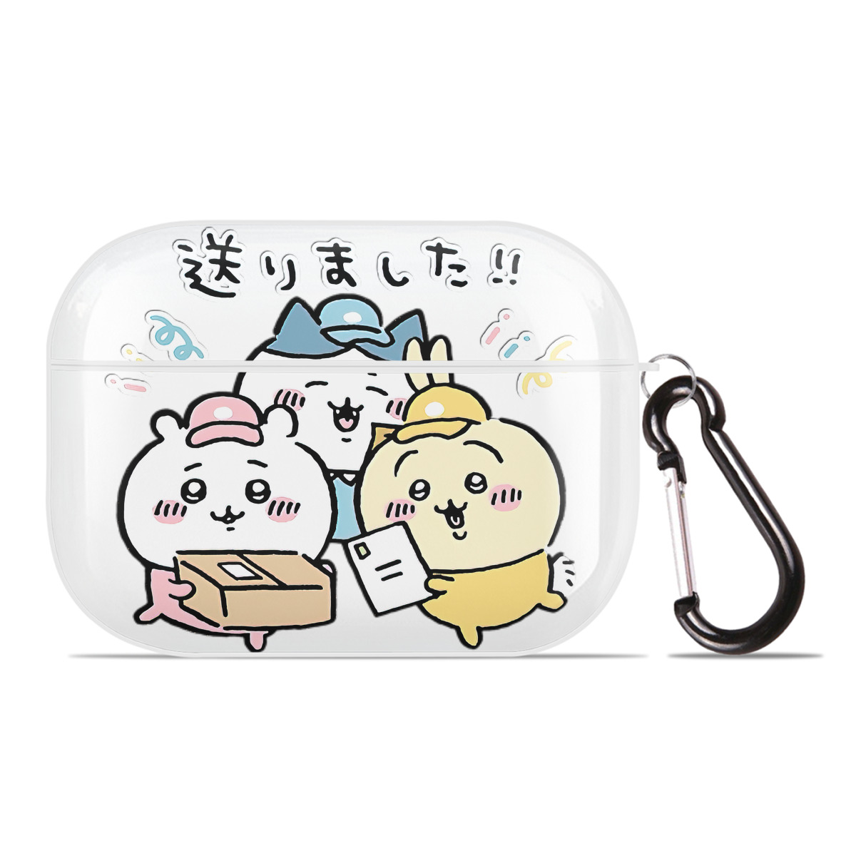（画像用） ちいかわ ハチワレ Chii-kawa hachiware 【AirPods Pro用】ハードシェル保護ケース 耐衝撃・防指紋・カラビナ付き商品仕様