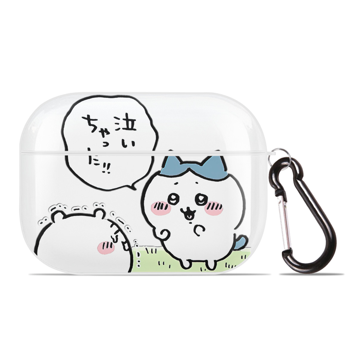 （画像用） ちいかわ ハチワレ Chii-kawa hachiware 【AirPods Pro用】ハードシェル保護ケース 耐衝撃・防指紋・カラビナ付き商品仕様