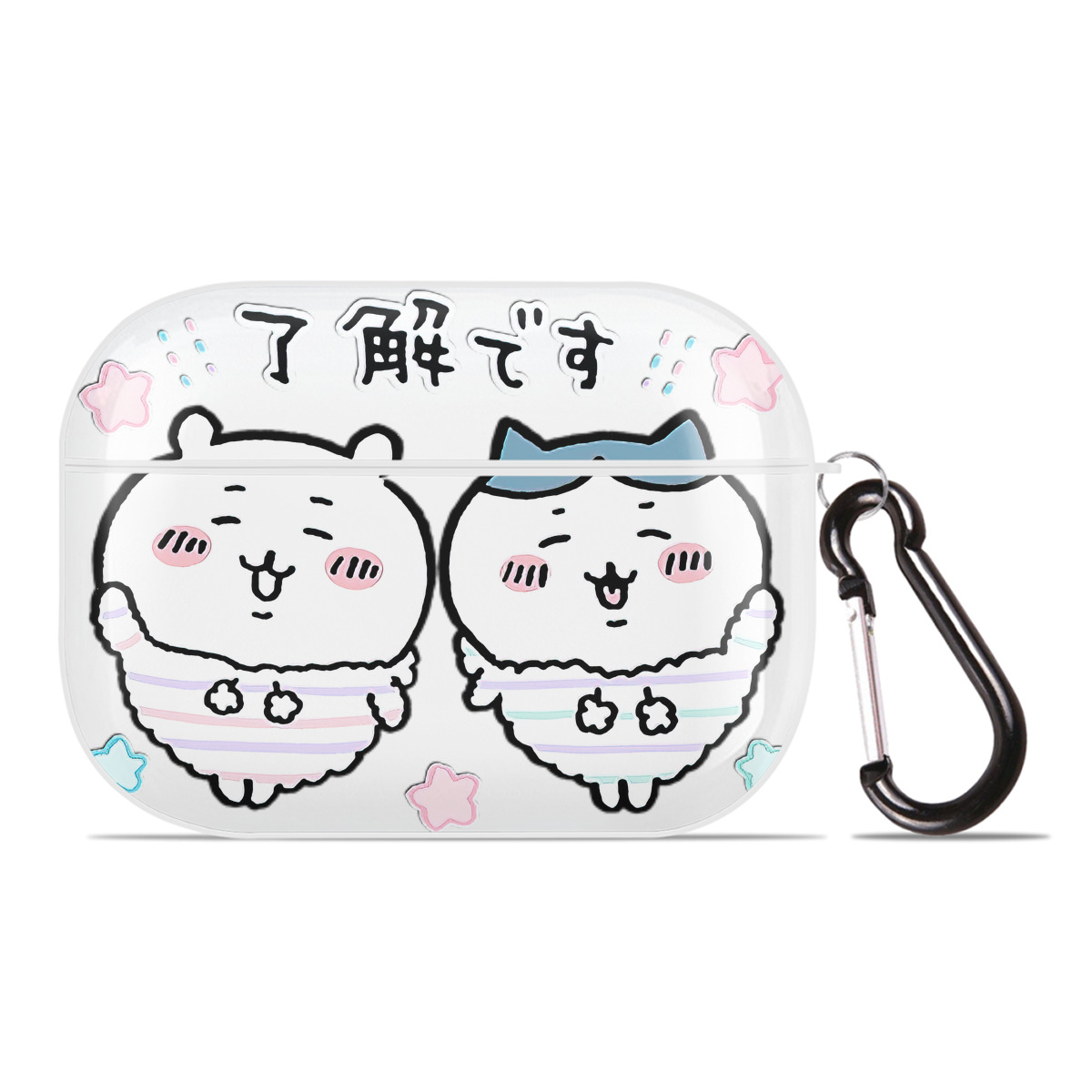 （画像用） ちいかわ ハチワレ Chii-kawa hachiware 【AirPods Pro用】ハードシェル保護ケース 耐衝撃・防指紋・カラビナ付き商品仕様