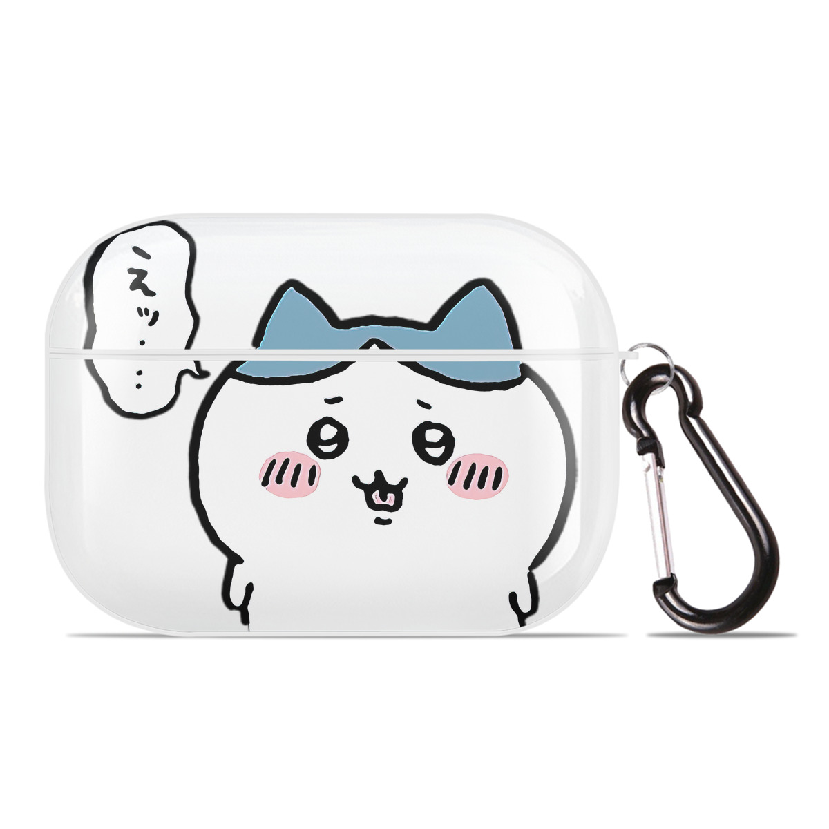 （画像用） ちいかわ ハチワレ Chii-kawa hachiware 【AirPods Pro用】ハードシェル保護ケース 耐衝撃・防指紋・カラビナ付き商品仕様