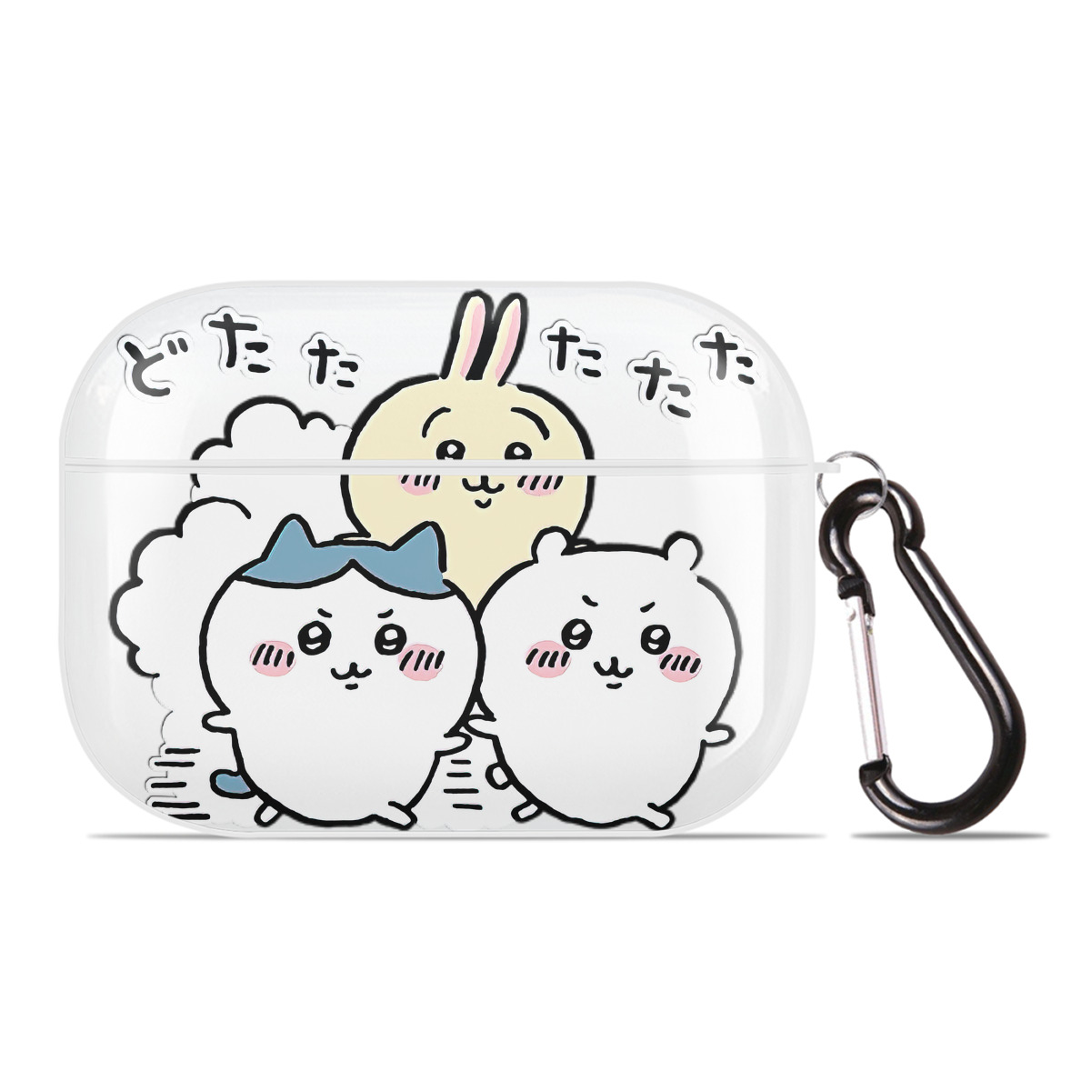 （画像用） ちいかわ ハチワレ Chii-kawa hachiware 【AirPods Pro用】ハードシェル保護ケース 耐衝撃・防指紋・カラビナ付き商品仕様