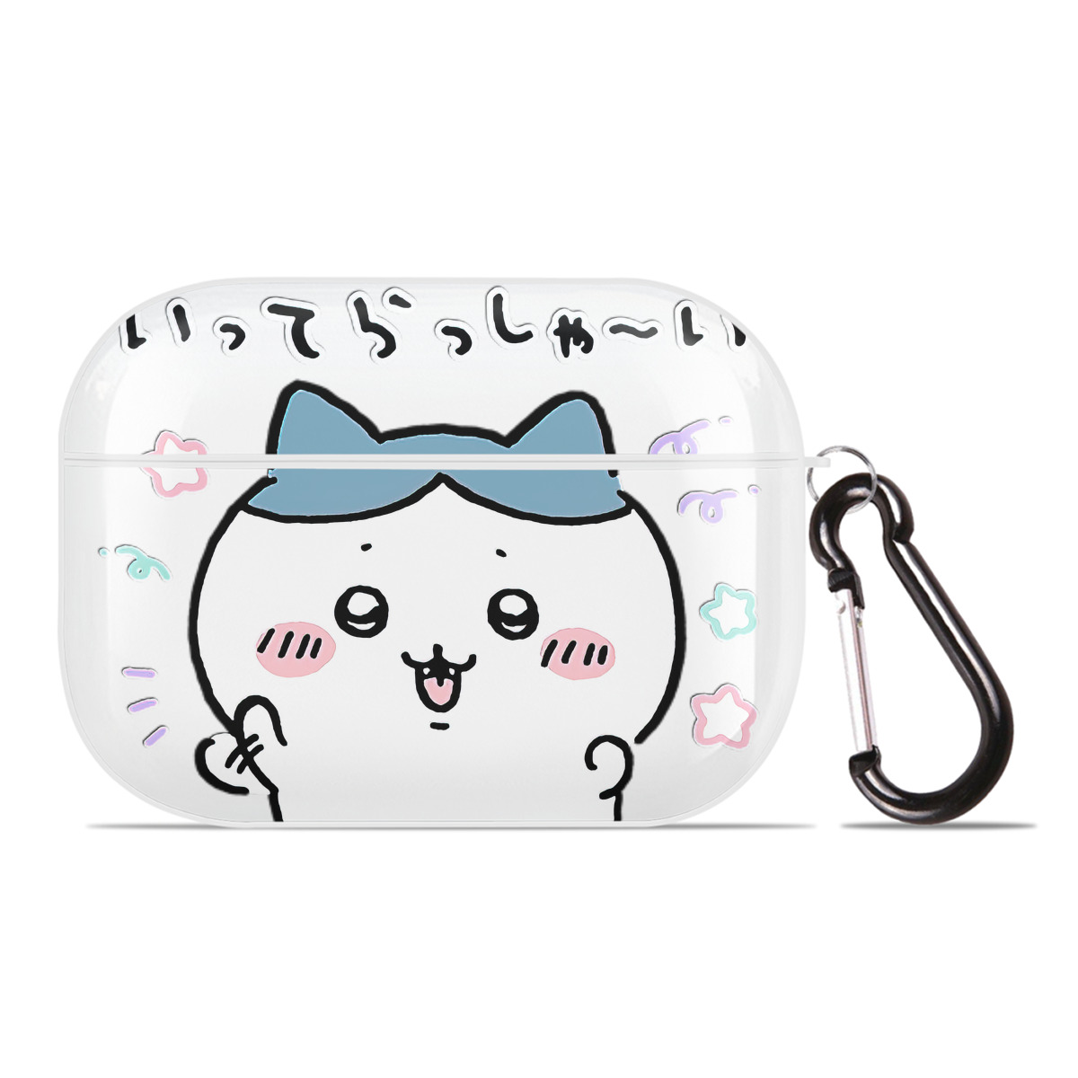 （画像用） ちいかわ ハチワレ Chii-kawa hachiware 【AirPods Pro用】ハードシェル保護ケース 耐衝撃・防指紋・カラビナ付き商品仕様