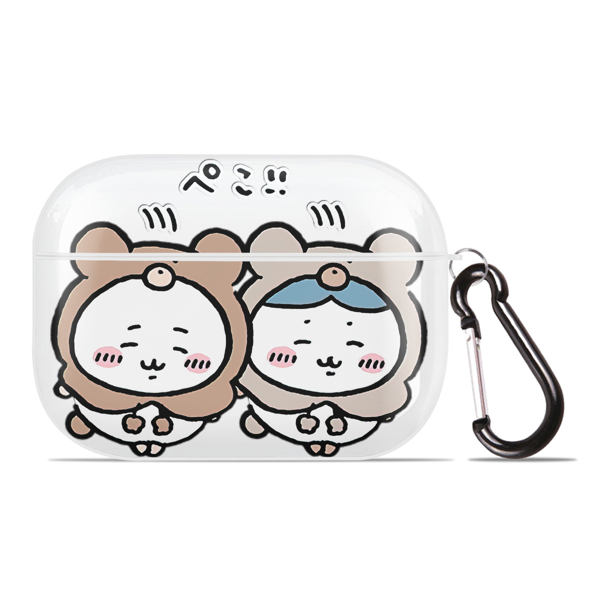 （画像用） ちいかわ ハチワレ Chii-kawa hachiware 【AirPods Pro用】ハードシェル保護ケース 耐衝撃・防指紋・カラビナ付き商品仕様