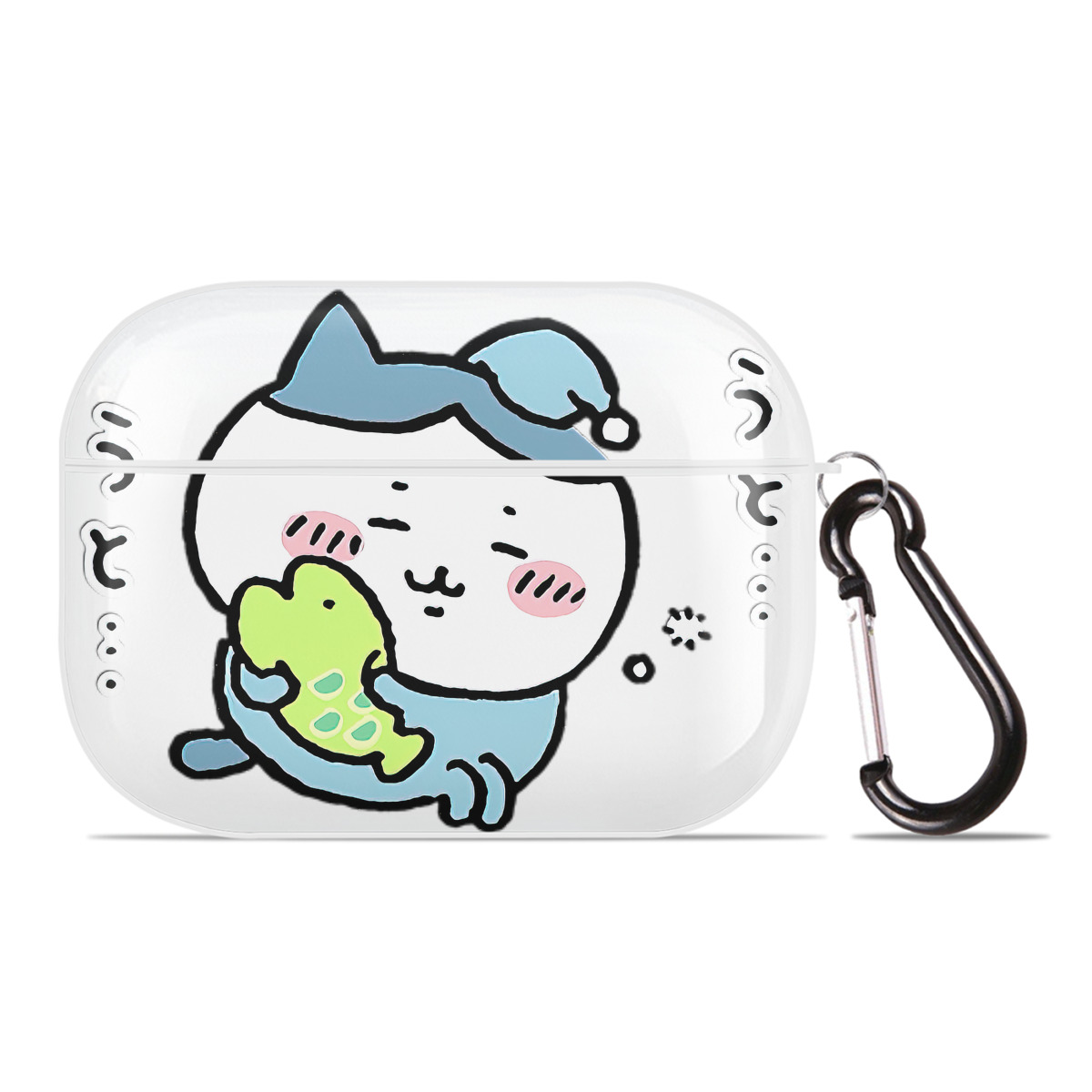 （画像用） ちいかわ ハチワレ Chii-kawa hachiware 【AirPods Pro用】ハードシェル保護ケース 耐衝撃・防指紋・カラビナ付き商品仕様