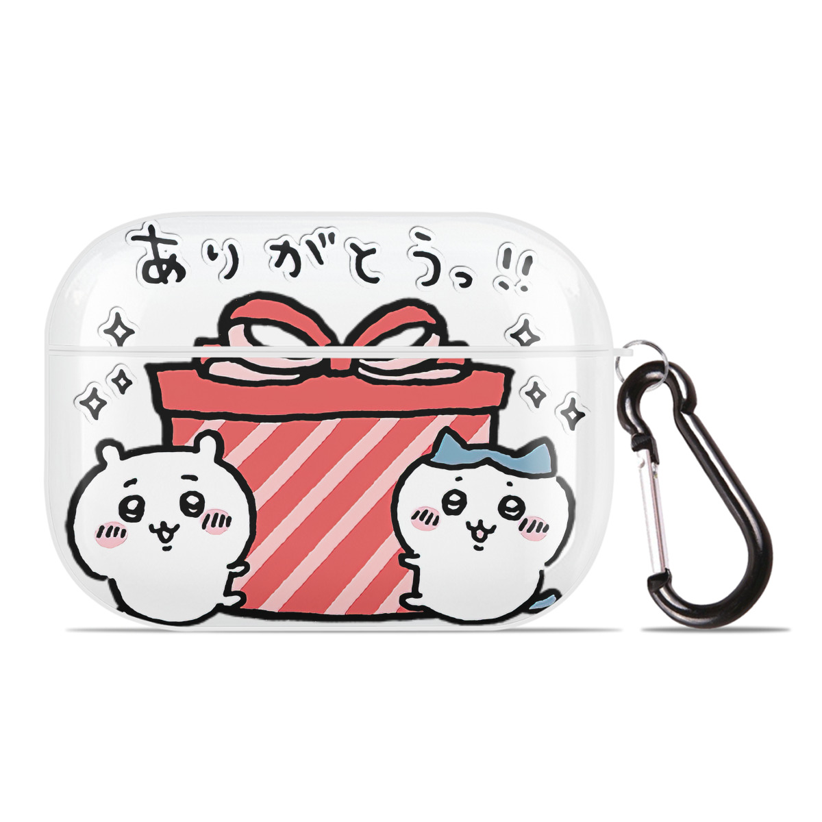 （画像用） ちいかわ ハチワレ Chii-kawa hachiware 【AirPods Pro用】ハードシェル保護ケース 耐衝撃・防指紋・カラビナ付き商品仕様