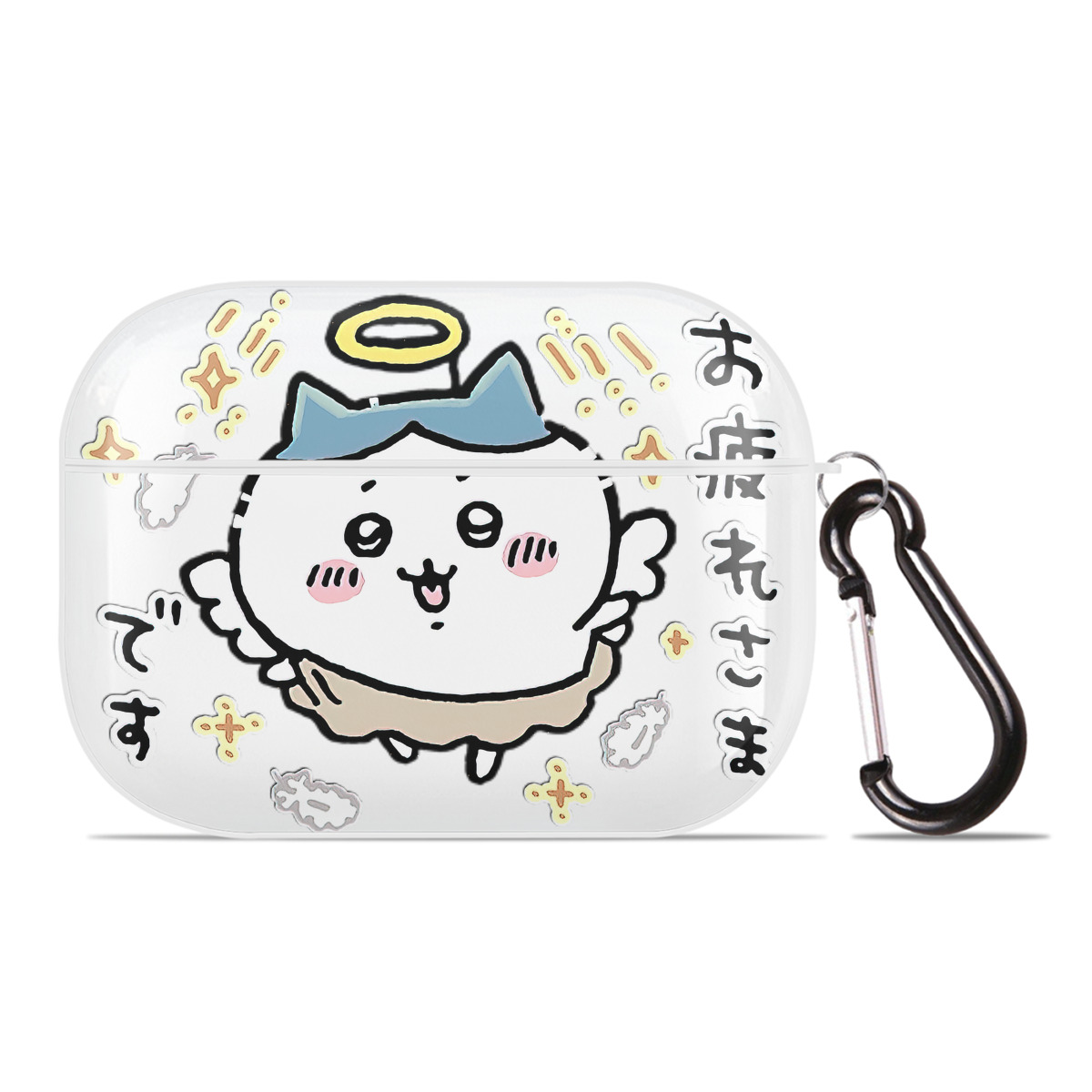 （画像用） ちいかわ ハチワレ Chii-kawa hachiware 【AirPods Pro用】ハードシェル保護ケース 耐衝撃・防指紋・カラビナ付き商品仕様