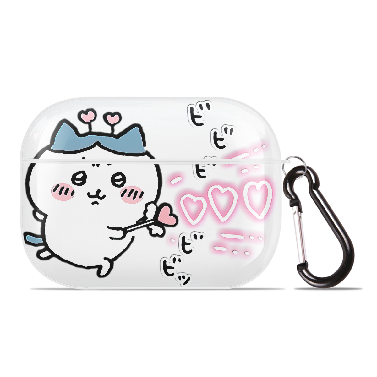 （画像用） ちいかわ ハチワレ Chii-kawa hachiware 【AirPods Pro用】ハードシェル保護ケース 耐衝撃・防指紋・カラビナ付き商品仕様