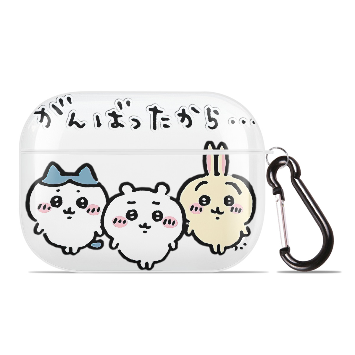 （画像用） ちいかわ ハチワレ Chii-kawa hachiware 【AirPods Pro用】ハードシェル保護ケース 耐衝撃・防指紋・カラビナ付き商品仕様