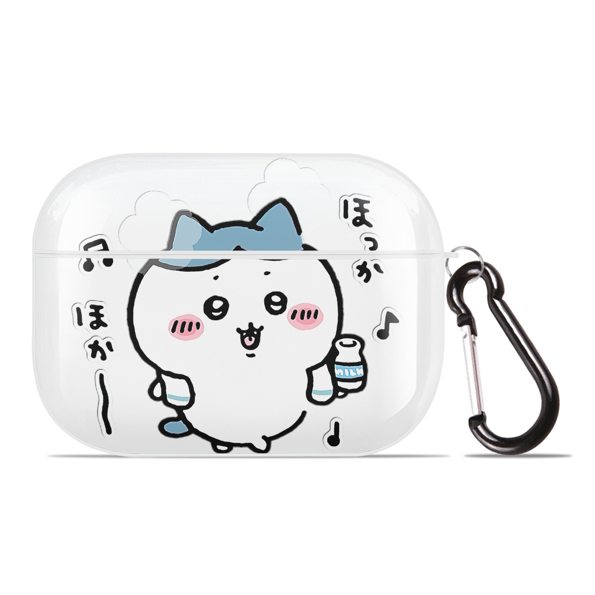 （画像用） ちいかわ ハチワレ Chii-kawa hachiware 【AirPods Pro用】ハードシェル保護ケース 耐衝撃・防指紋・カラビナ付き商品仕様