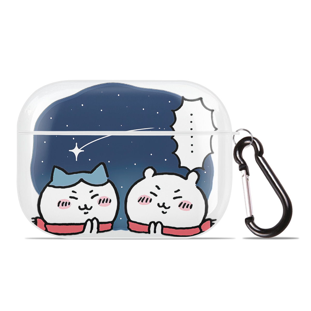 （画像用） ちいかわ ハチワレ Chii-kawa hachiware 【AirPods Pro用】ハードシェル保護ケース 耐衝撃・防指紋・カラビナ付き商品仕様
