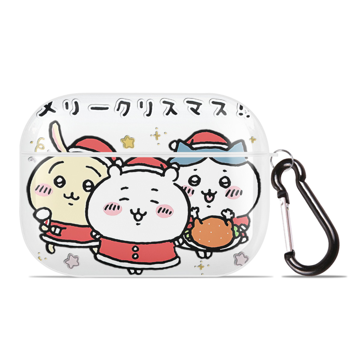 （画像用） ちいかわ ハチワレ Chii-kawa hachiware 【AirPods Pro用】ハードシェル保護ケース 耐衝撃・防指紋・カラビナ付き商品仕様