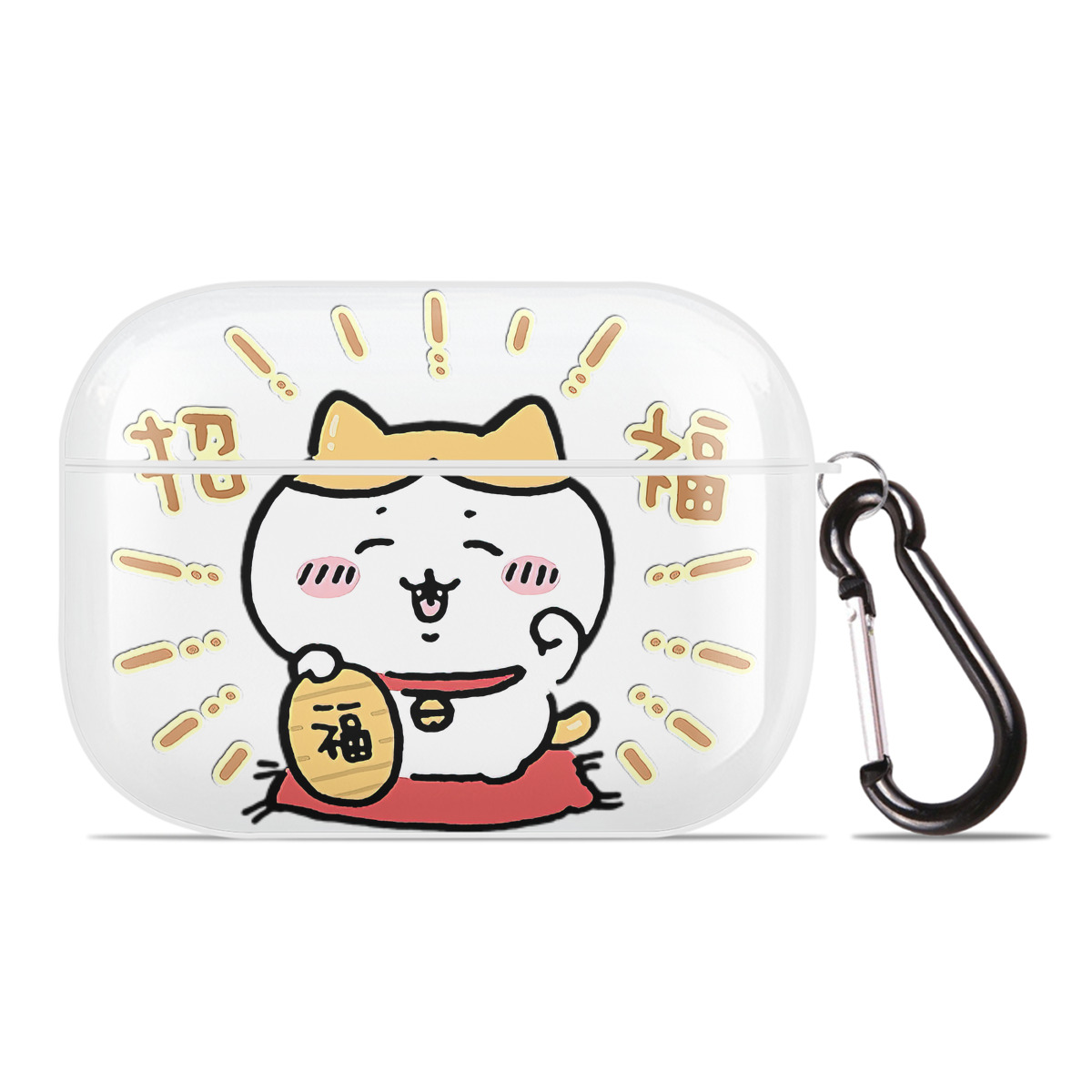 （画像用） ちいかわ ハチワレ Chii-kawa hachiware 【AirPods Pro用】ハードシェル保護ケース 耐衝撃・防指紋・カラビナ付き商品仕様