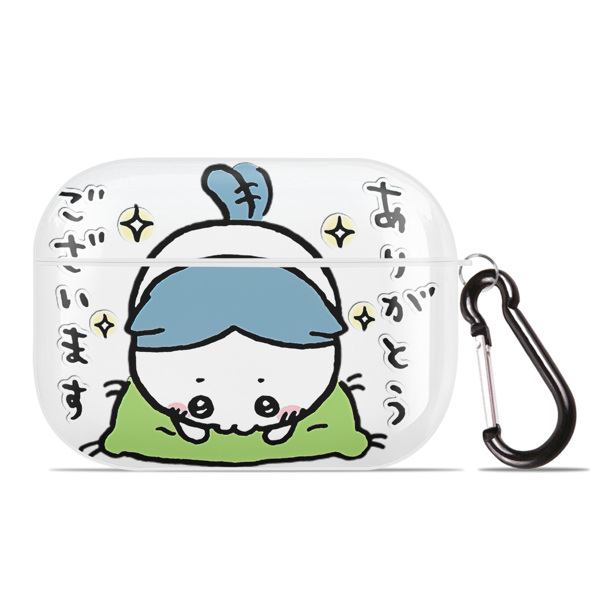 （画像用） ちいかわ ハチワレ Chii-kawa hachiware 【AirPods Pro用】ハードシェル保護ケース 耐衝撃・防指紋・カラビナ付き商品仕様