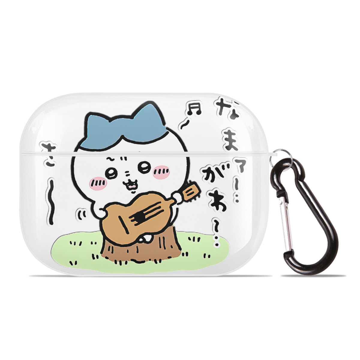 （画像用） ちいかわ ハチワレ Chii-kawa hachiware 【AirPods Pro用】ハードシェル保護ケース 耐衝撃・防指紋・カラビナ付き商品仕様