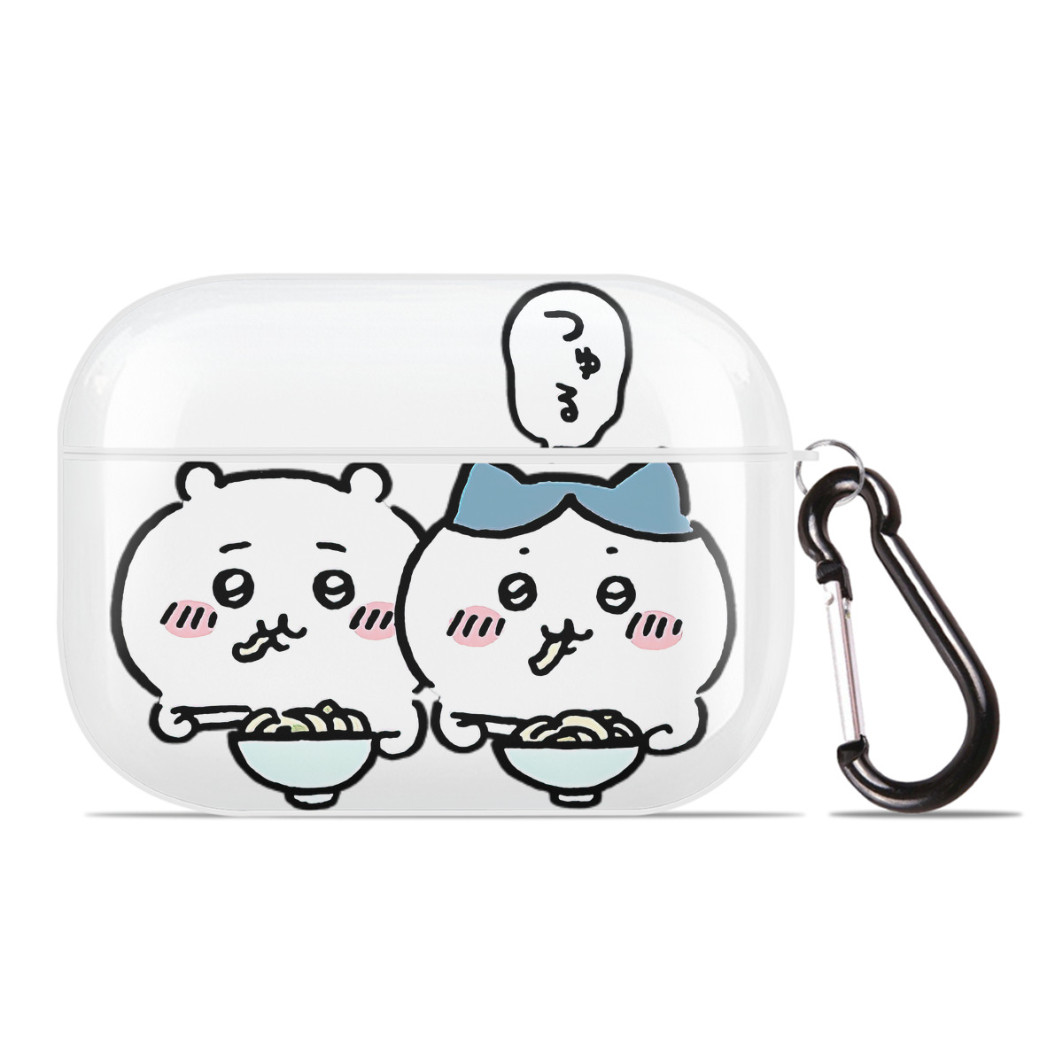 （画像用） ちいかわ ハチワレ Chii-kawa hachiware 【AirPods Pro用】ハードシェル保護ケース 耐衝撃・防指紋・カラビナ付き商品仕様