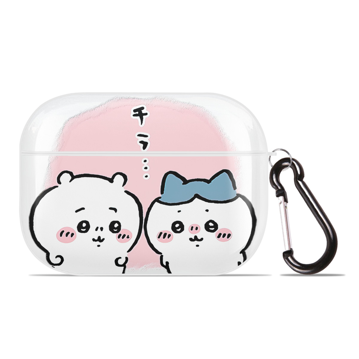 （画像用） ちいかわ ハチワレ Chii-kawa hachiware 【AirPods Pro用】ハードシェル保護ケース 耐衝撃・防指紋・カラビナ付き商品仕様