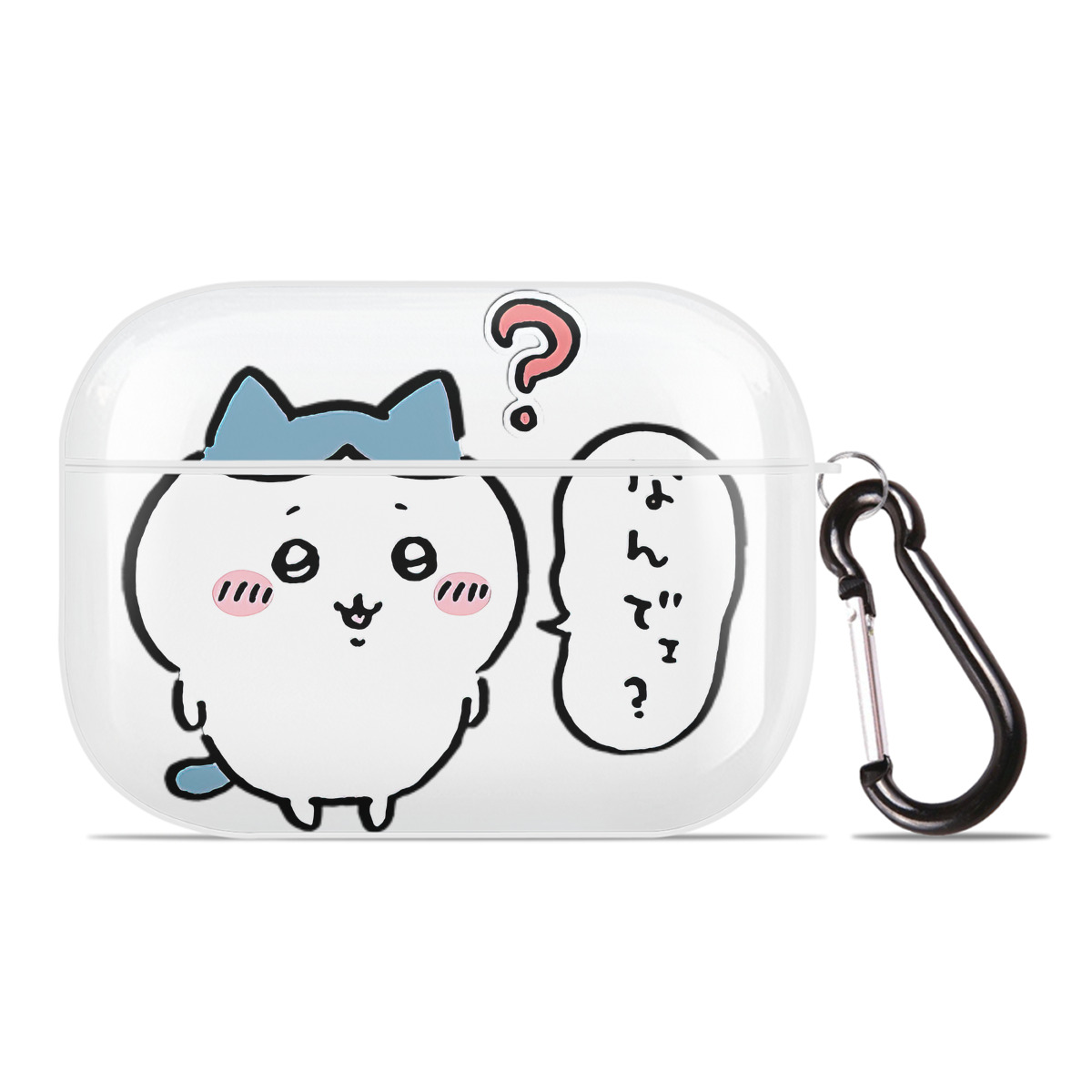 （画像用） ちいかわ ハチワレ Chii-kawa hachiware 【AirPods Pro用】ハードシェル保護ケース 耐衝撃・防指紋・カラビナ付き商品仕様