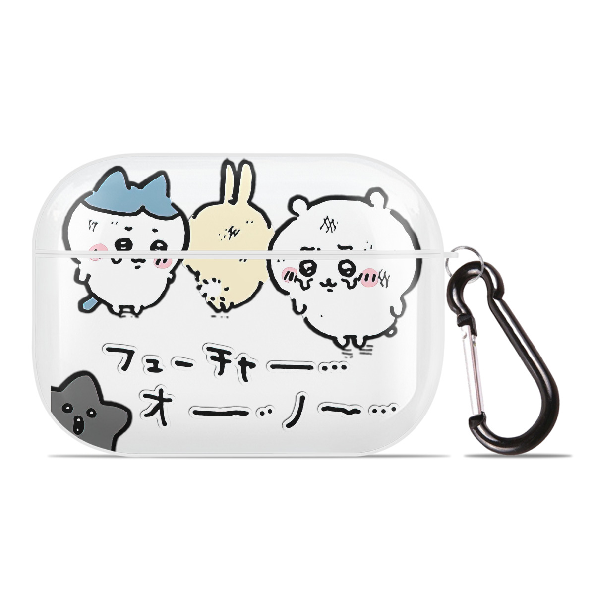 （画像用） ちいかわ ハチワレ Chii-kawa hachiware 【AirPods Pro用】ハードシェル保護ケース 耐衝撃・防指紋・カラビナ付き商品仕様