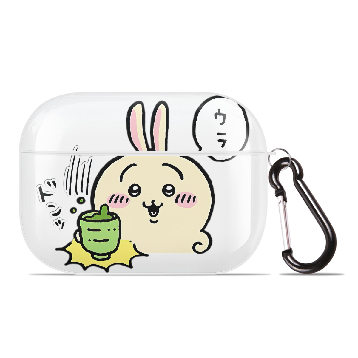 （画像用） ちいかわ うさぎ Chii-kawa usagi 【AirPods Pro用】ハードシェル保護ケース 耐衝撃・防指紋・カラビナ付き商品仕様