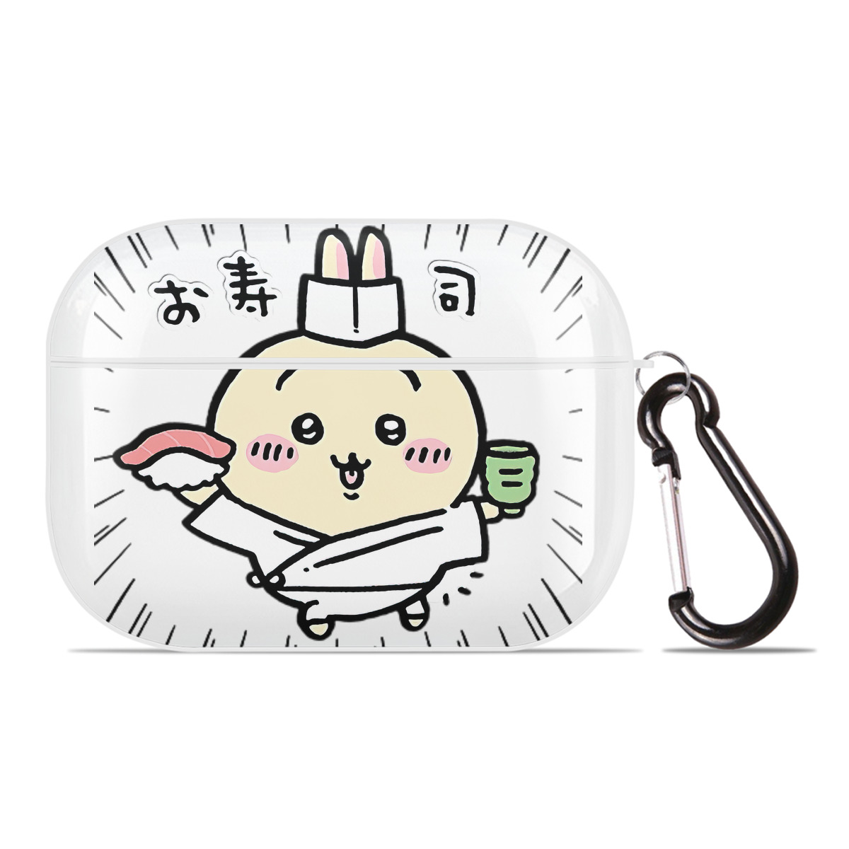 （画像用） ちいかわ うさぎ Chii-kawa usagi 【AirPods Pro用】ハードシェル保護ケース 耐衝撃・防指紋・カラビナ付き商品仕様