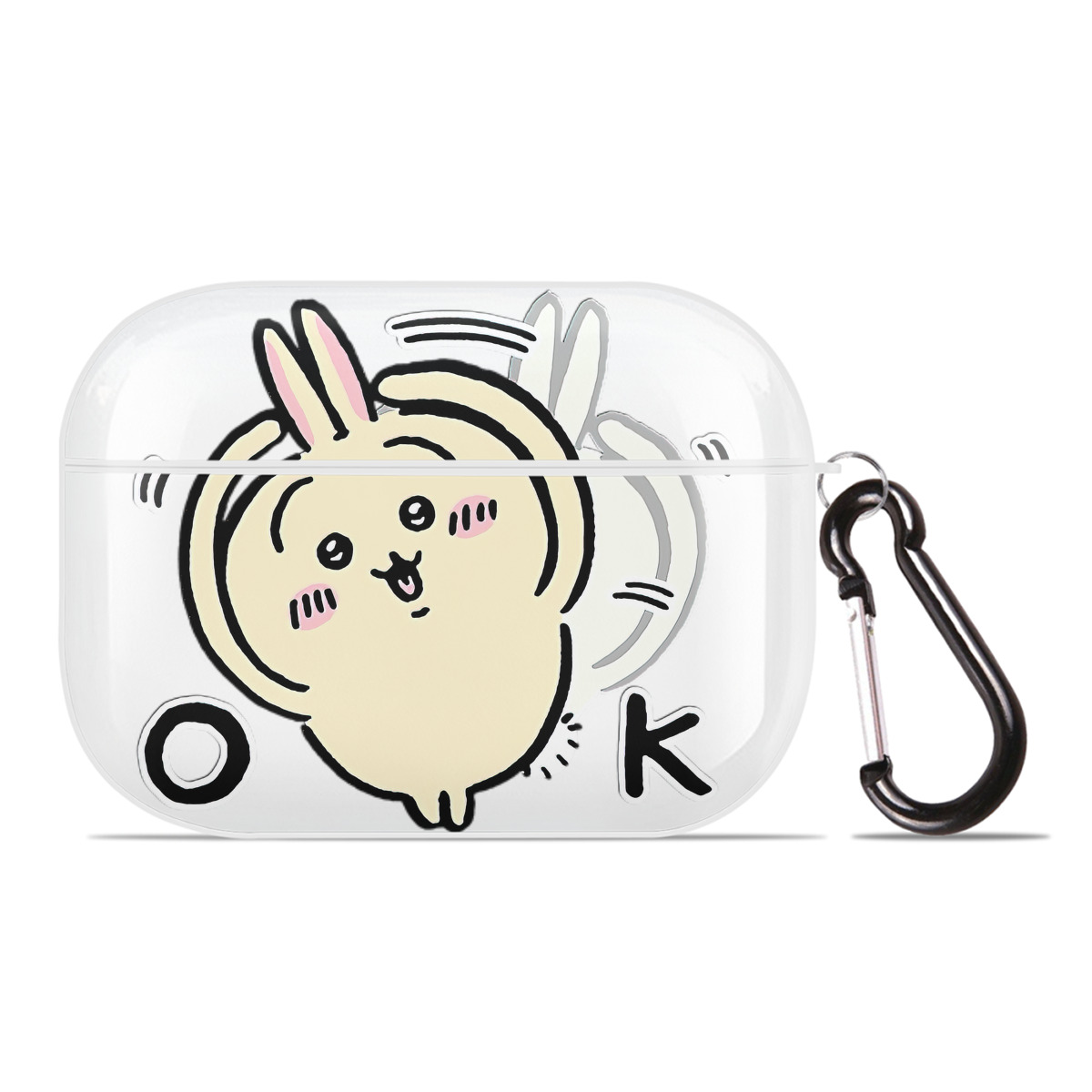 （画像用） ちいかわ うさぎ Chii-kawa usagi 【AirPods Pro用】ハードシェル保護ケース 耐衝撃・防指紋・カラビナ付き商品仕様