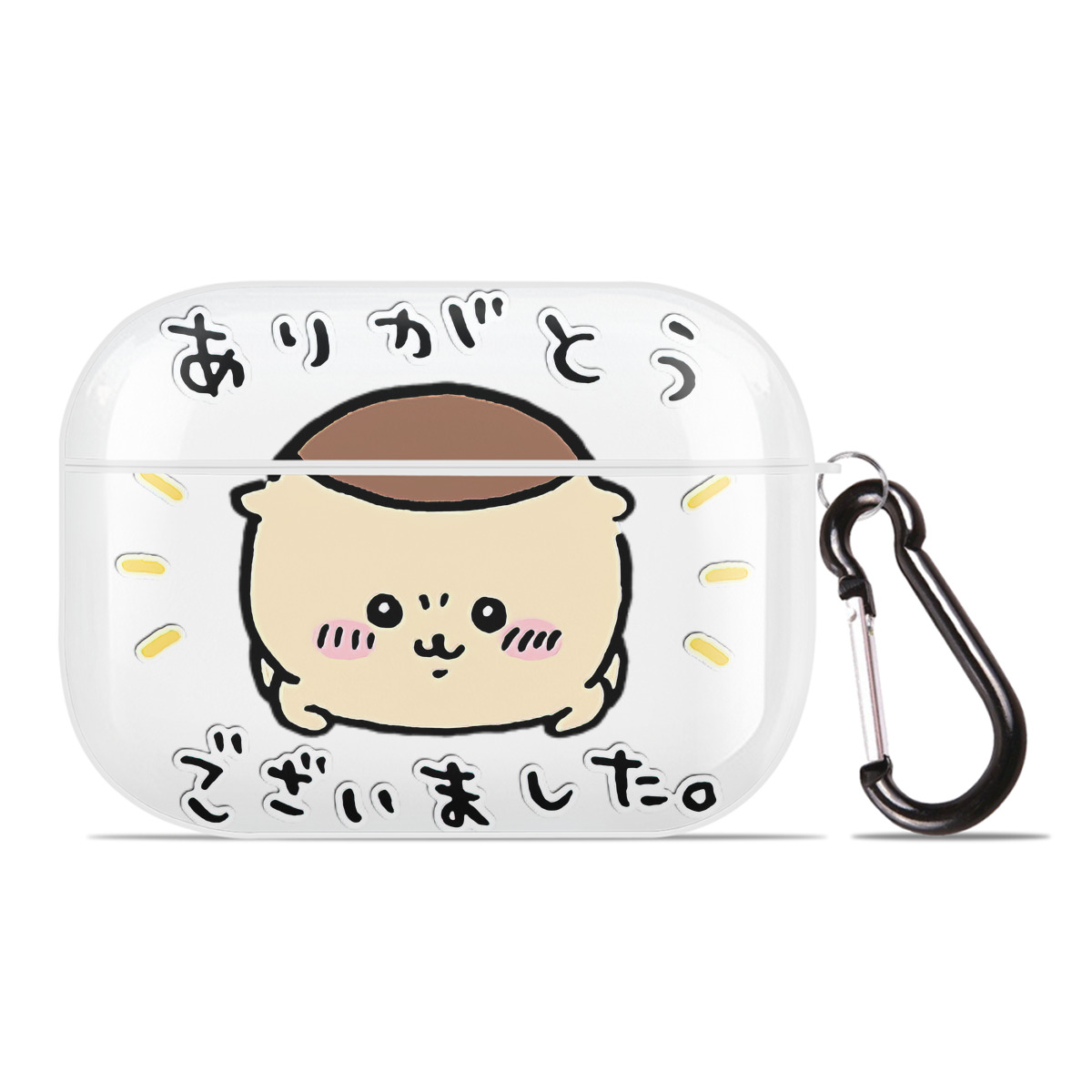 （画像用） ちいかわ くりまんじゅう Chii-kawa kuri manjū 【AirPods Pro用】ハードシェル保護ケース 耐衝撃・防指紋・カラビナ付き商品仕様