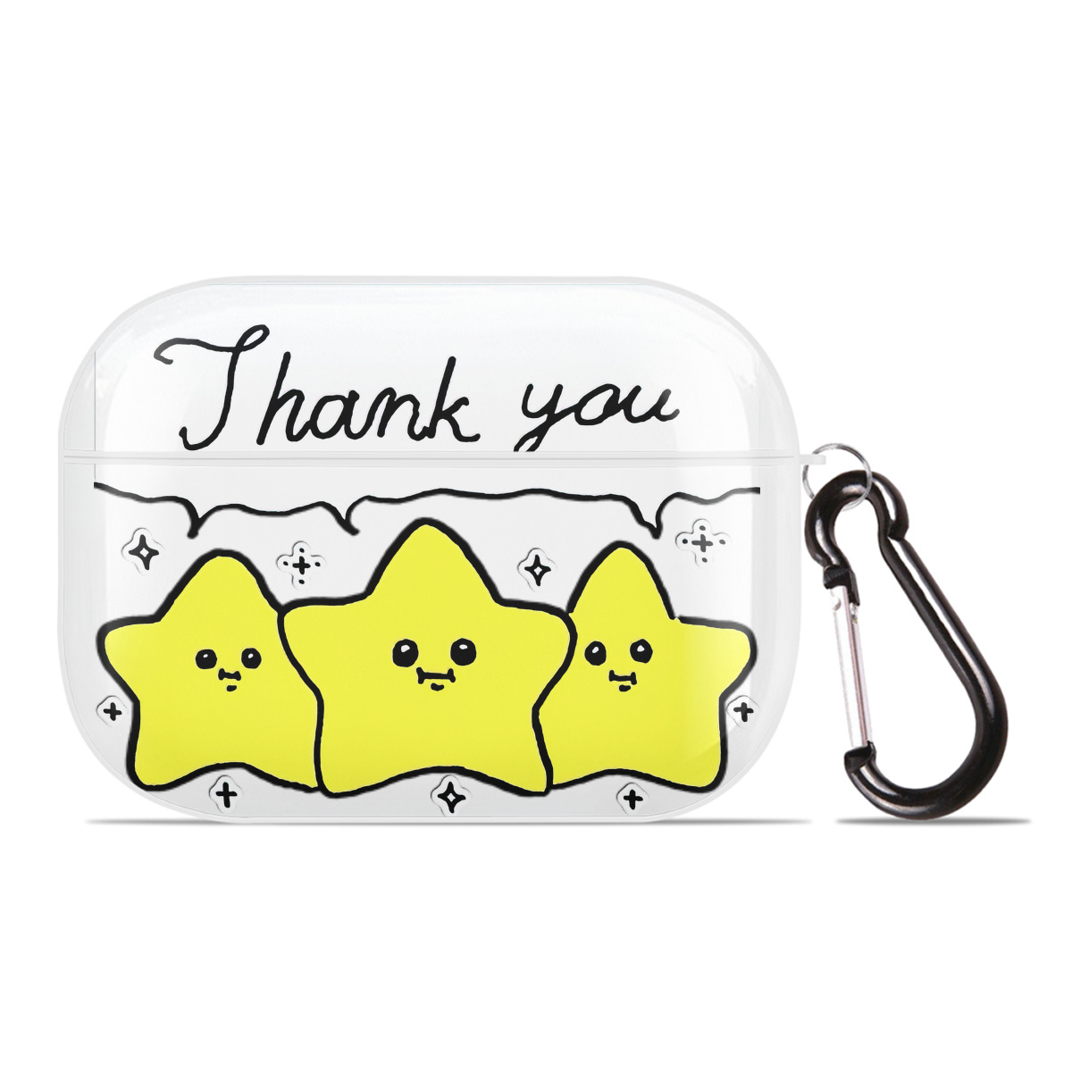 （画像用） ちいかわ 流れ星 Chii-kawa Shooting star 【AirPods Pro用】ハードシェル保護ケース 耐衝撃・防指紋・カラビナ付き商品仕様