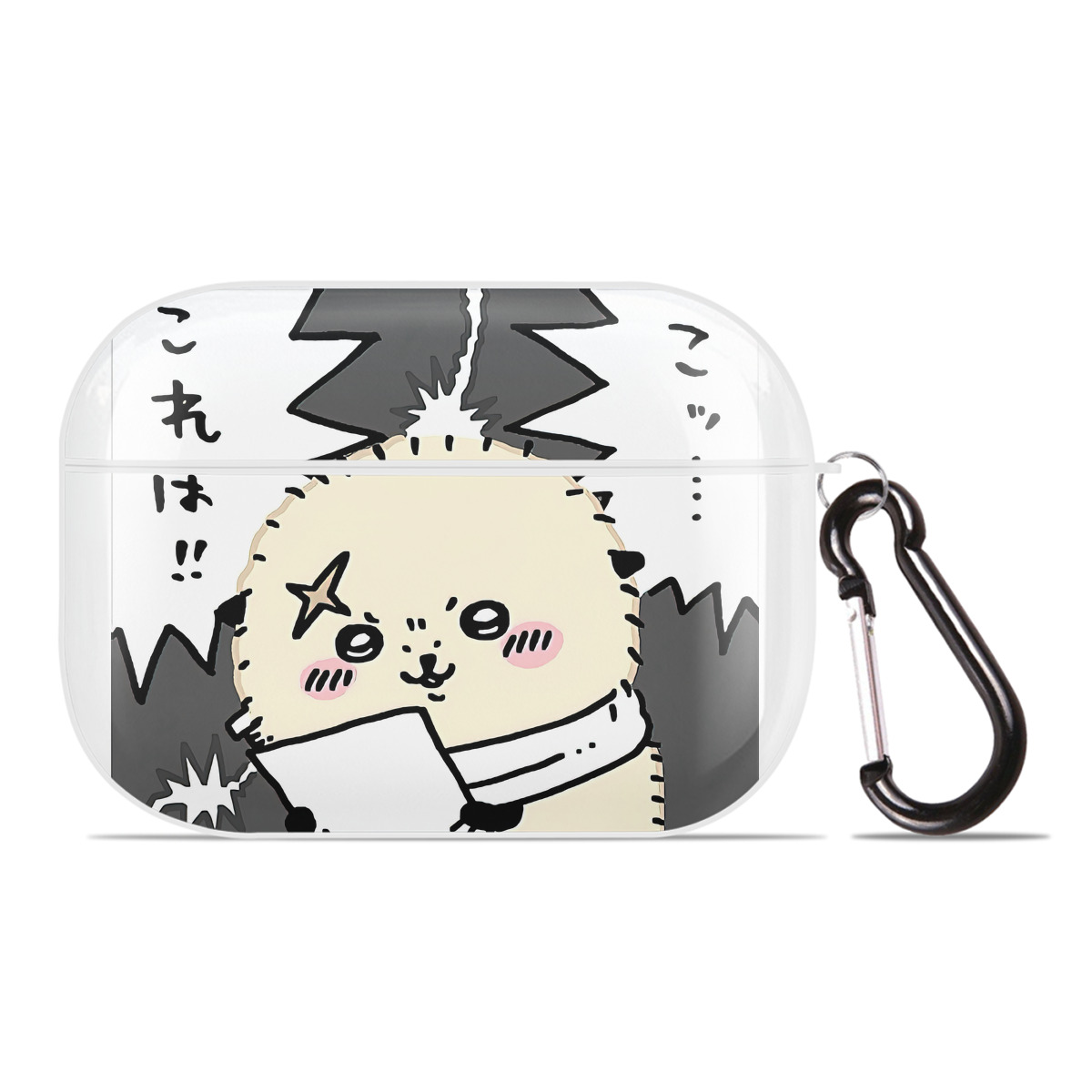 （画像用） ちいかわ ラッコ Chii-kawa Sea otter 【AirPods Pro用】ハードシェル保護ケース 耐衝撃・防指紋・カラビナ付き商品仕様