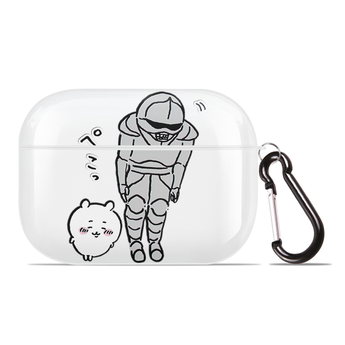 （画像用） ちいかわ 労働の鎧さん Chii-kawa Mr. Armor of Labor 【AirPods Pro用】ハードシェル保護ケース 耐衝撃・防指紋・カラビナ付き商品仕様