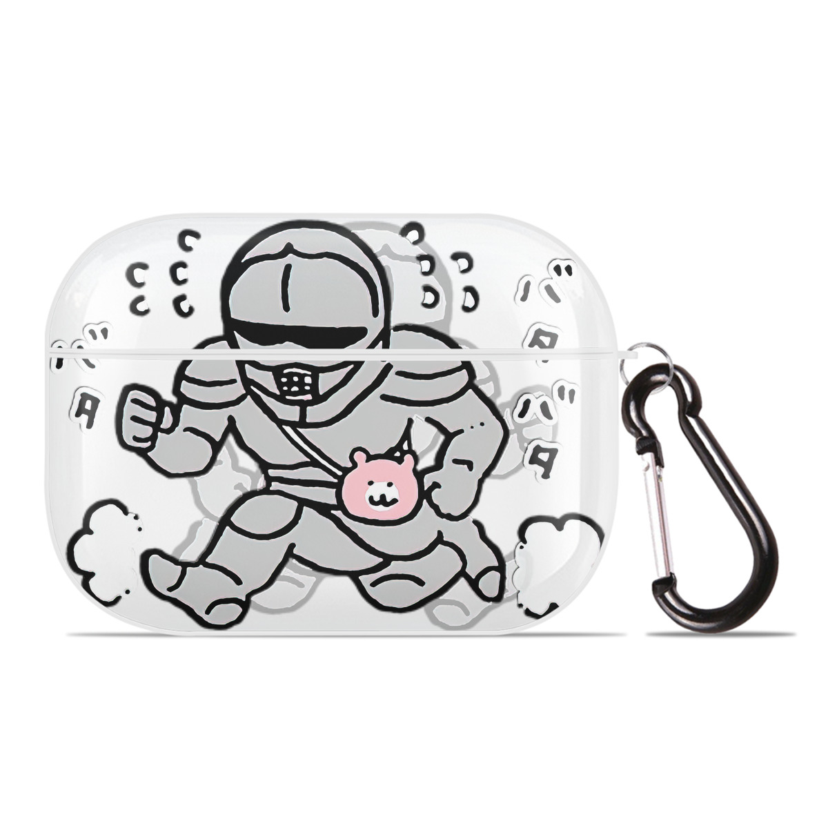 （画像用） ちいかわ 労働の鎧さん Chii-kawa Mr. Armor of Labor 【AirPods Pro用】ハードシェル保護ケース 耐衝撃・防指紋・カラビナ付き商品仕様