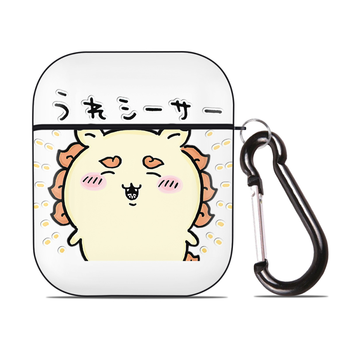 （画像用） ちいかわ シーサー Chii-kawa Shisa AirPods 第2世代保護ケース ハードシェル ブラック 耐衝撃・防指紋・カラビナ付き