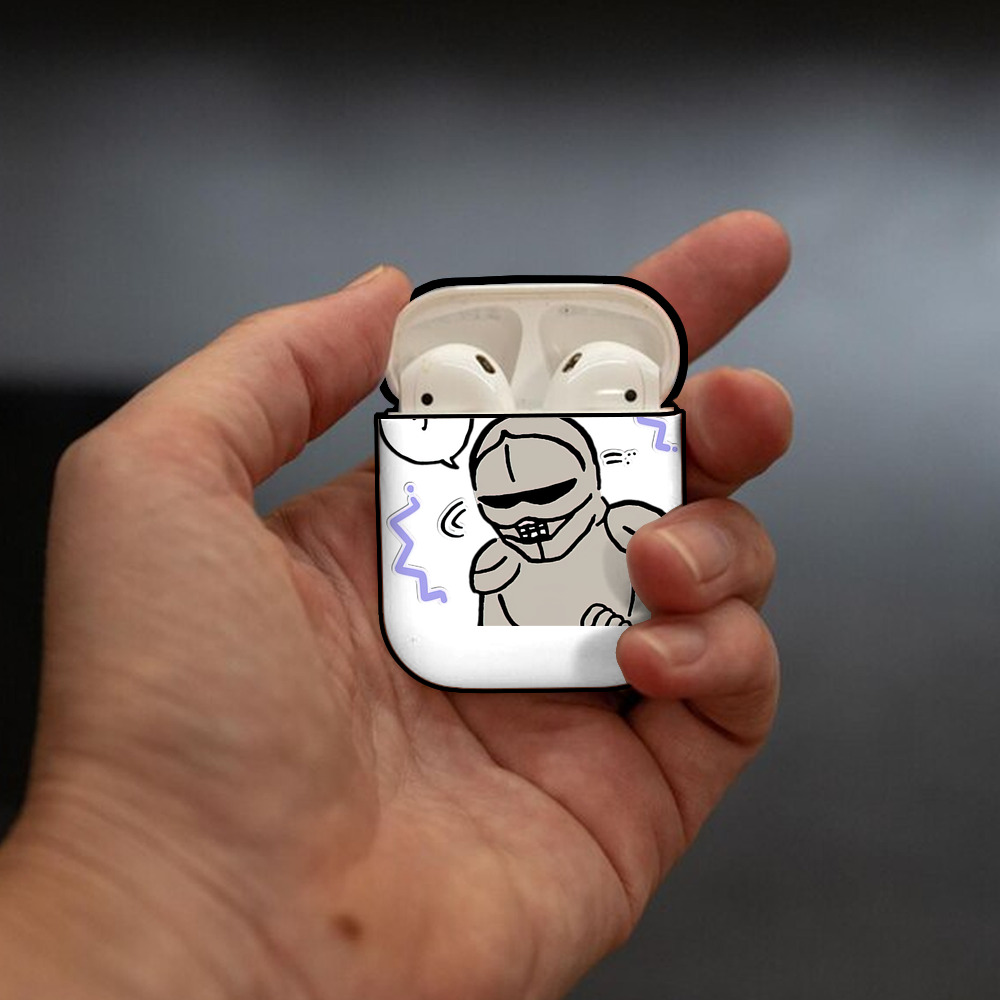 ちいかわ 労働の鎧さん Chii-kawa Mr. Armor of Labor AirPods 第2世代保護ケース ハードシェル ブラック 耐衝撃・防指紋・カラビナ付き