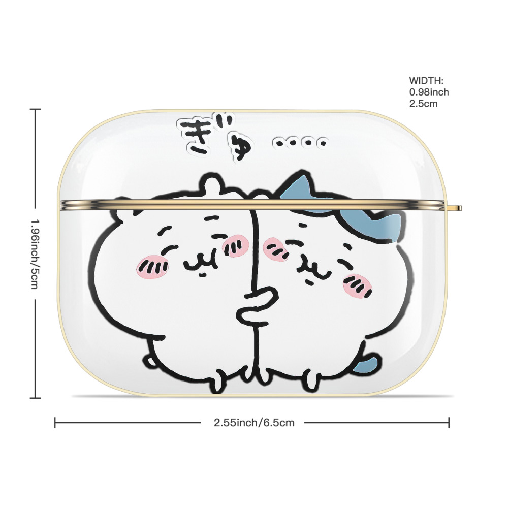 ちいかわ ハチワレ Chii-kawa hachiware 【AirPods Pro用】ハードシェル保護ケース｜耐衝撃・防指紋・カラビナ付き商品仕様