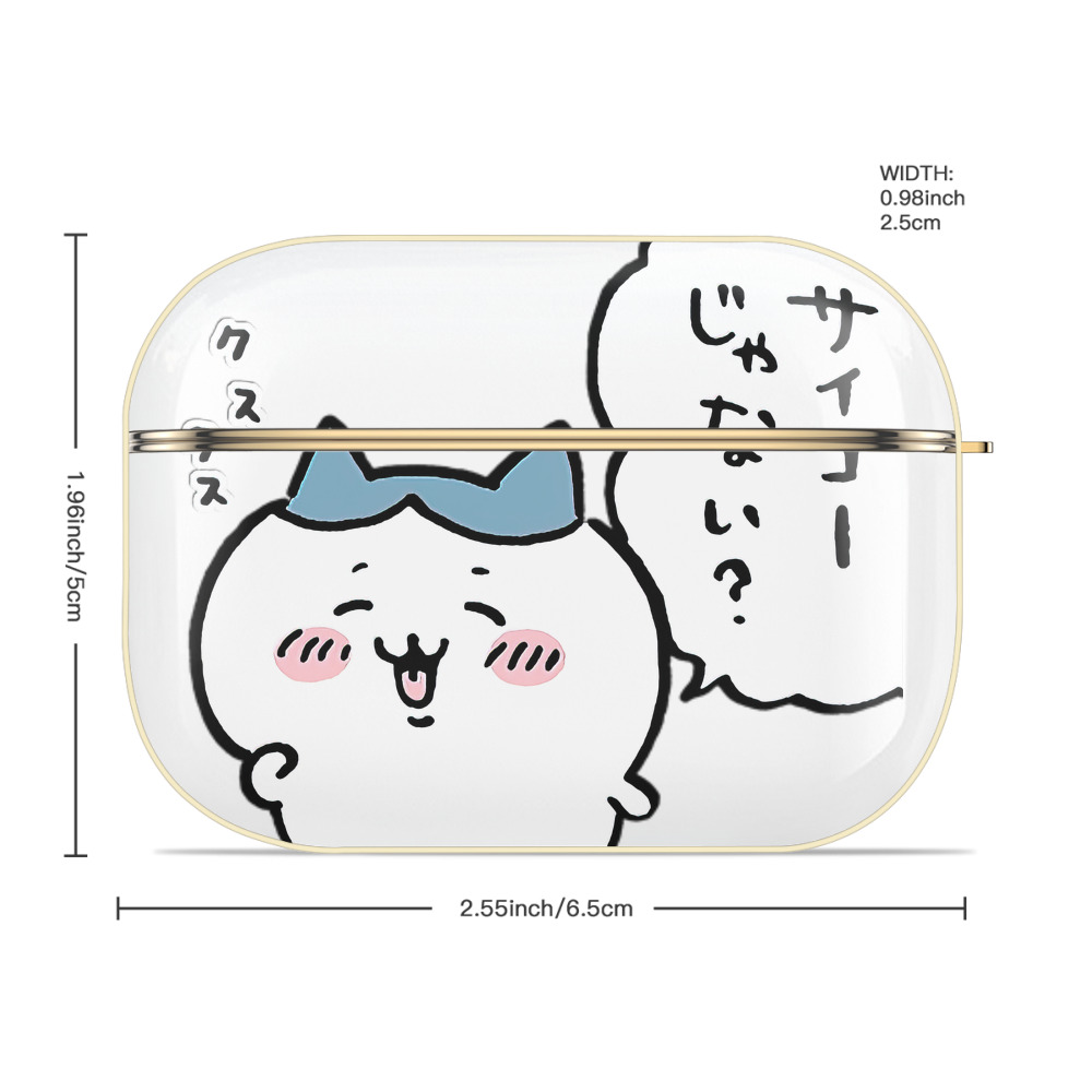 ちいかわ ハチワレ Chii-kawa hachiware 【AirPods Pro用】ハードシェル保護ケース｜耐衝撃・防指紋・カラビナ付き商品仕様