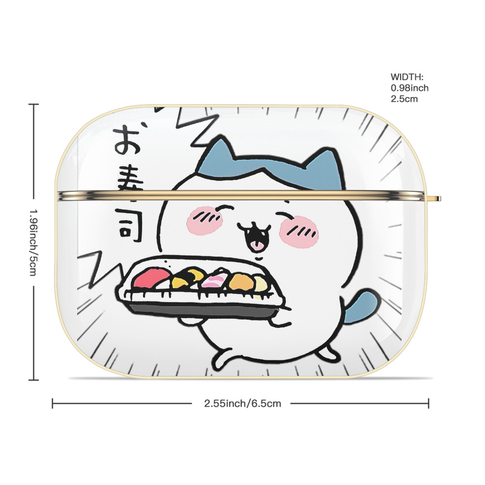ちいかわ ハチワレ Chii-kawa hachiware 【AirPods Pro用】ハードシェル保護ケース｜耐衝撃・防指紋・カラビナ付き商品仕様