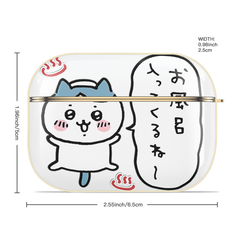 ちいかわ ハチワレ Chii-kawa hachiware 【AirPods Pro用】ハードシェル保護ケース｜耐衝撃・防指紋・カラビナ付き商品仕様