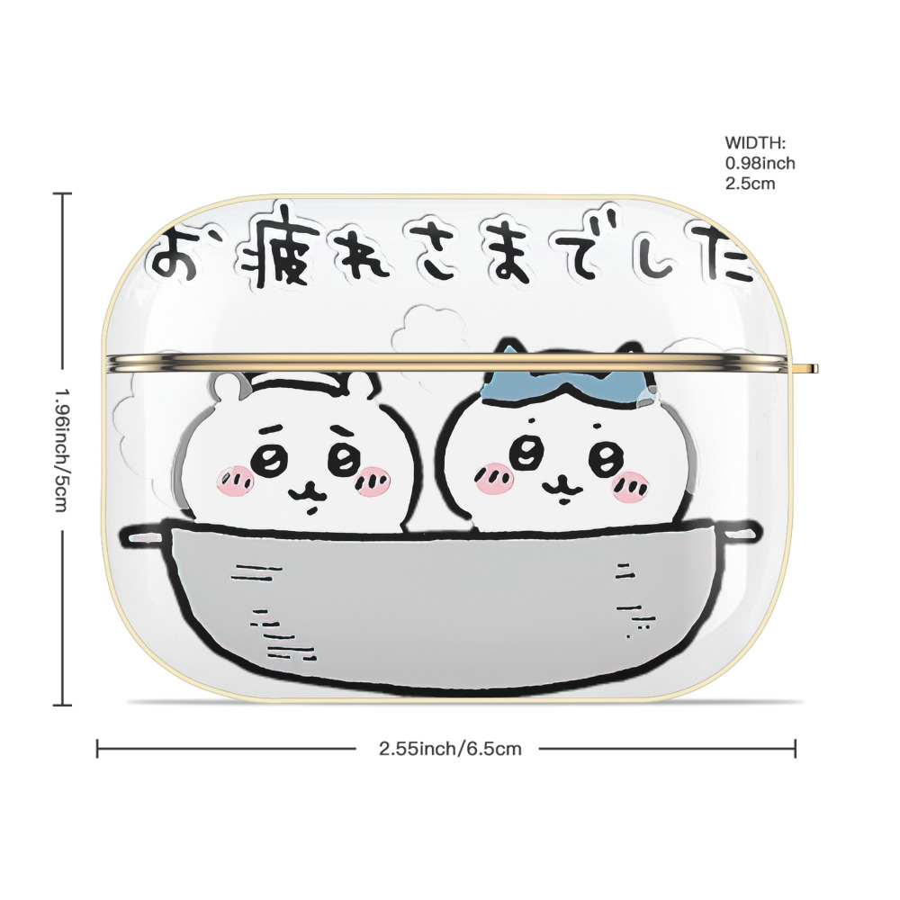 ちいかわ ハチワレ Chii-kawa hachiware 【AirPods Pro用】ハードシェル保護ケース｜耐衝撃・防指紋・カラビナ付き商品仕様